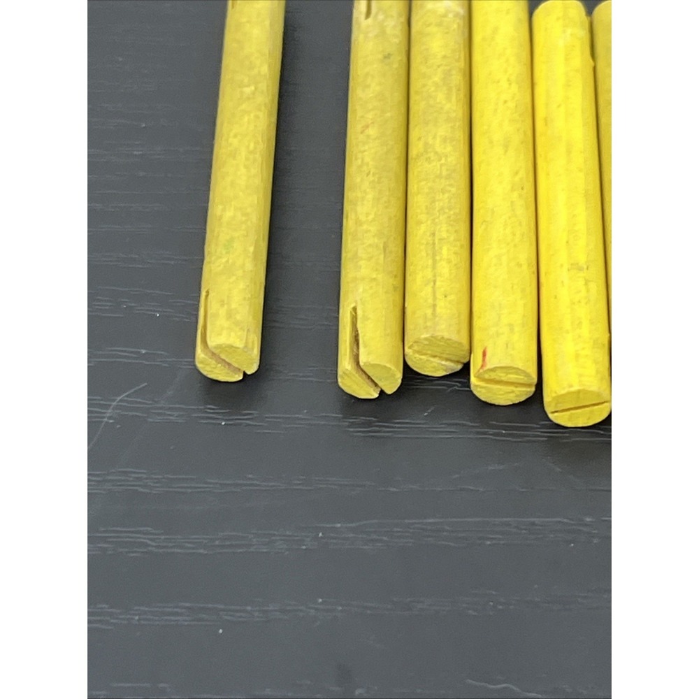 Tinkertoy 22 Wooden Rods Yellow + 3 Orange Replacement Parts Lot Vintage - Picture 12 of 15